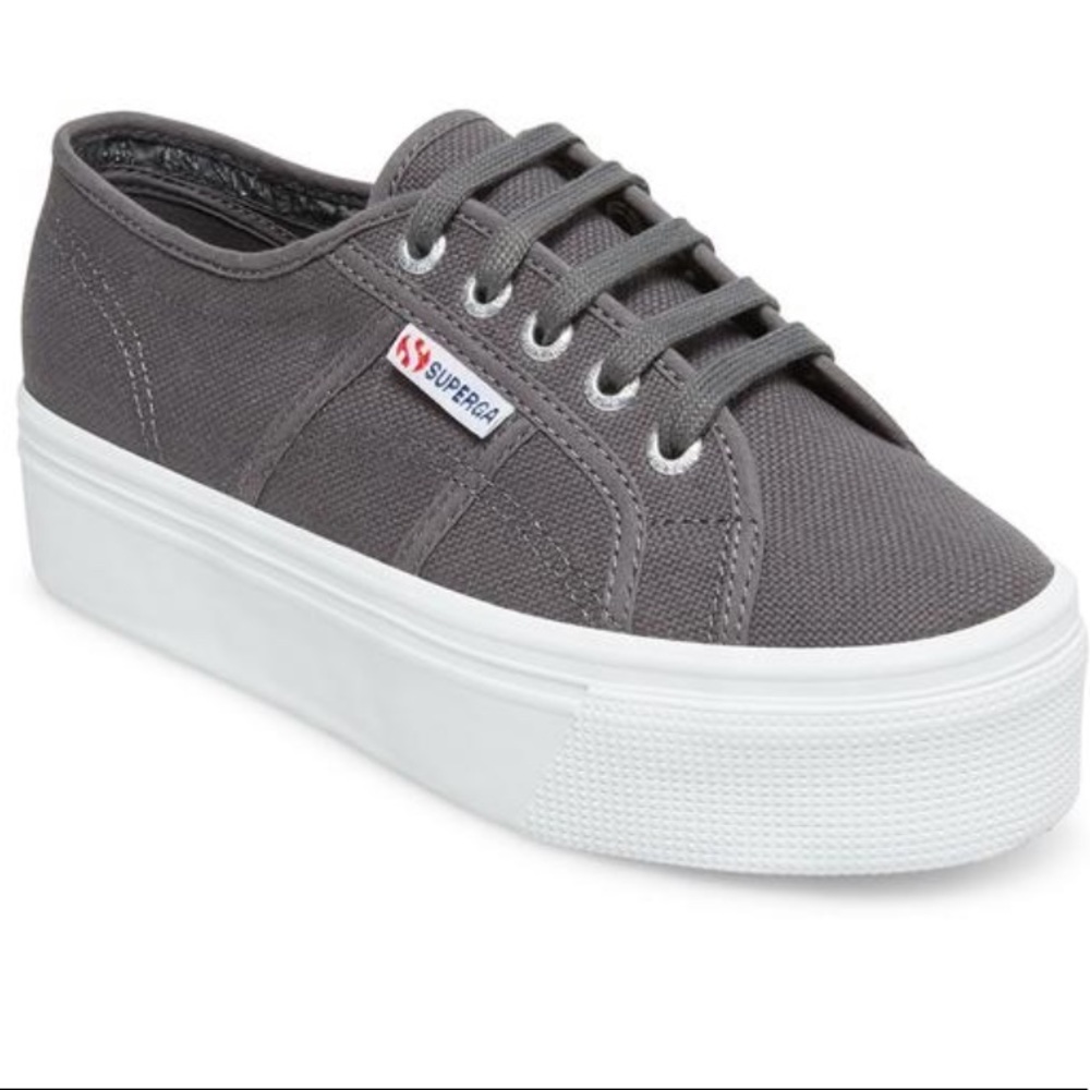 Superga Platform Sneaker Charcoal Size 38/7.5